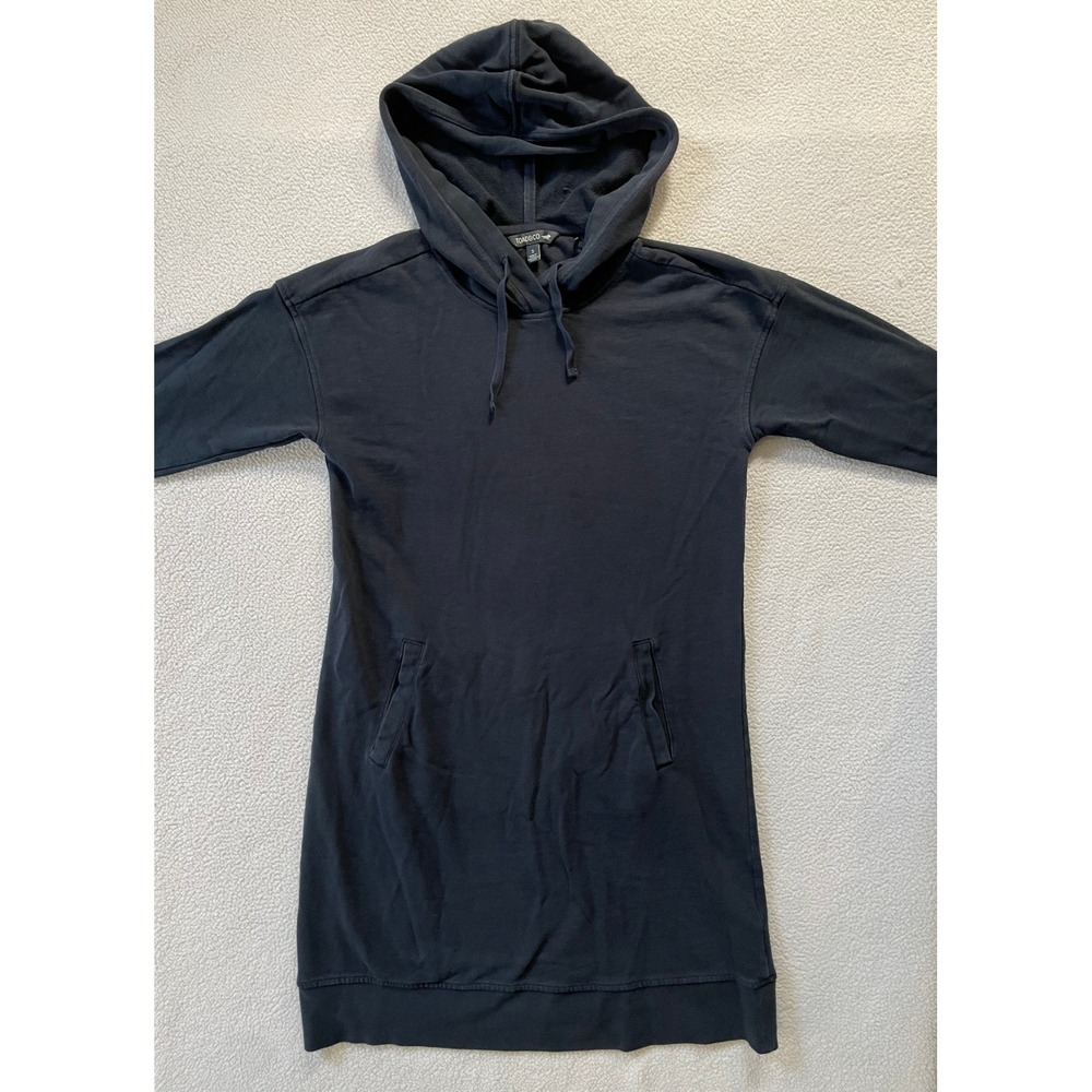 Toad&Co Womens Small Hoodie Dress Navy Long Sleeve Pockets Pullover Mini Boho - Picture 14 of 16